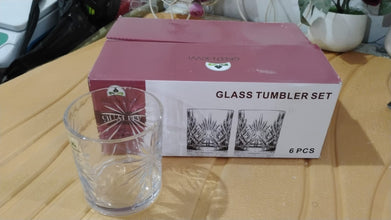 Glass Tumbler Set, Juice Glasses and Transparent Water Glass (6 Pcs Set)